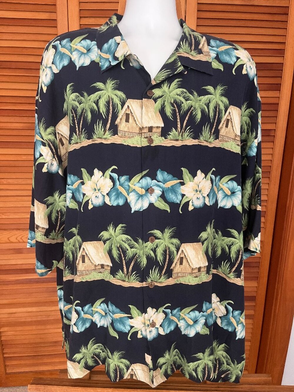 PUSSER'S ISLAND RESERVE SZ XXL 100% WASHABLE SILK SS HAWAIIAN SHIRT